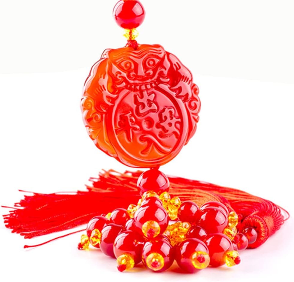 XIALON Chinese Traditional Natural Agate Car Pendant Decoration Car Interior Ornaments