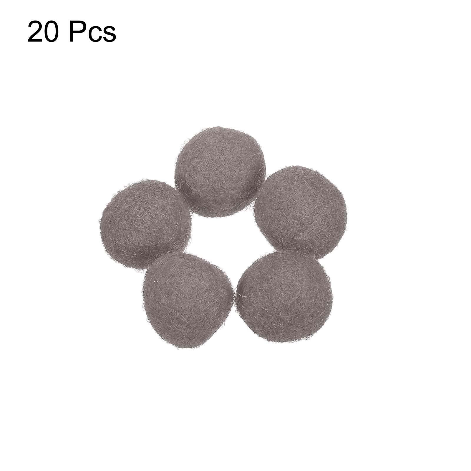 PATIKIL Wool Felt Balls Beads Wool Felting Pom 2cm 20mm Grey for Home Crafts Handcrafts Project DIY Pack of 20 - Image 3