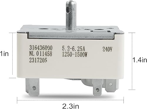 Miniatura 8 de OEM home El interruptor de rango 316436001 se adapta perfectamente al elemento de superficie de rango KenmoreFrigidaire. Reemplace el modelo