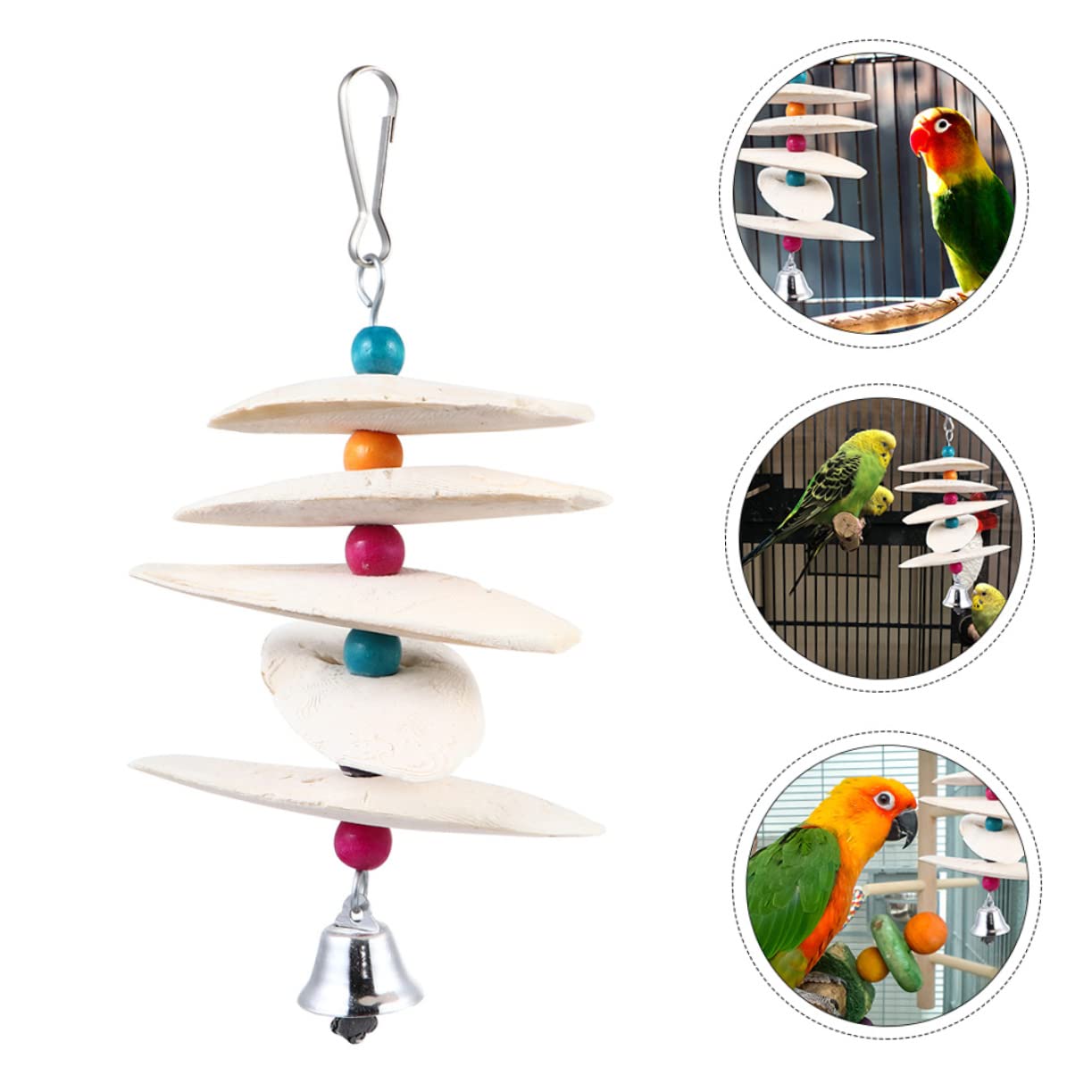 Housoutil 4piezas Juguetes para Aves De Hueso De Sepia Juguetes para Masticar y Entrenamiento De Calcio para Periquitos y Loros Accesorios para Jaulas De Aves Seguro y Saludable