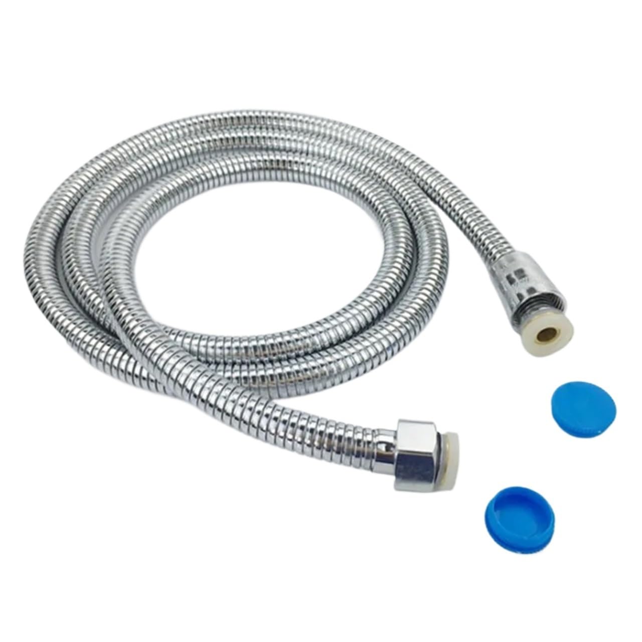 Manguera de ducha flexible de acero inoxidable 1,5/2 / - Diseño plateado Ele para accesorios de baño y ajuste universal sin le-Free fácil de instalar