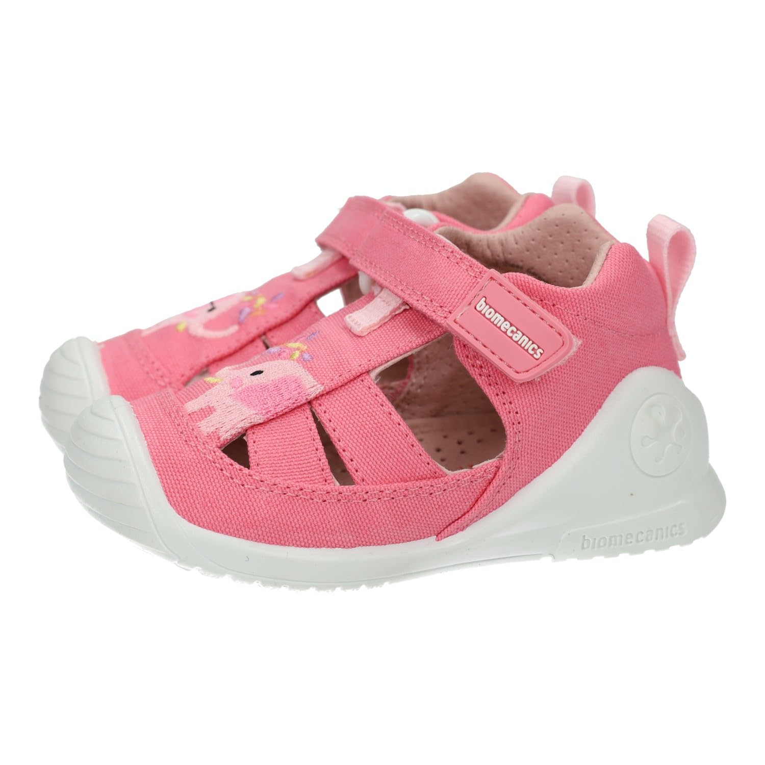 Biomecanics 242183-D Sandalias para niñas, calzado respetuoso, primeros pasos, flexible, sandalias rosa de verano con velcro NIÑA SANDALIAS