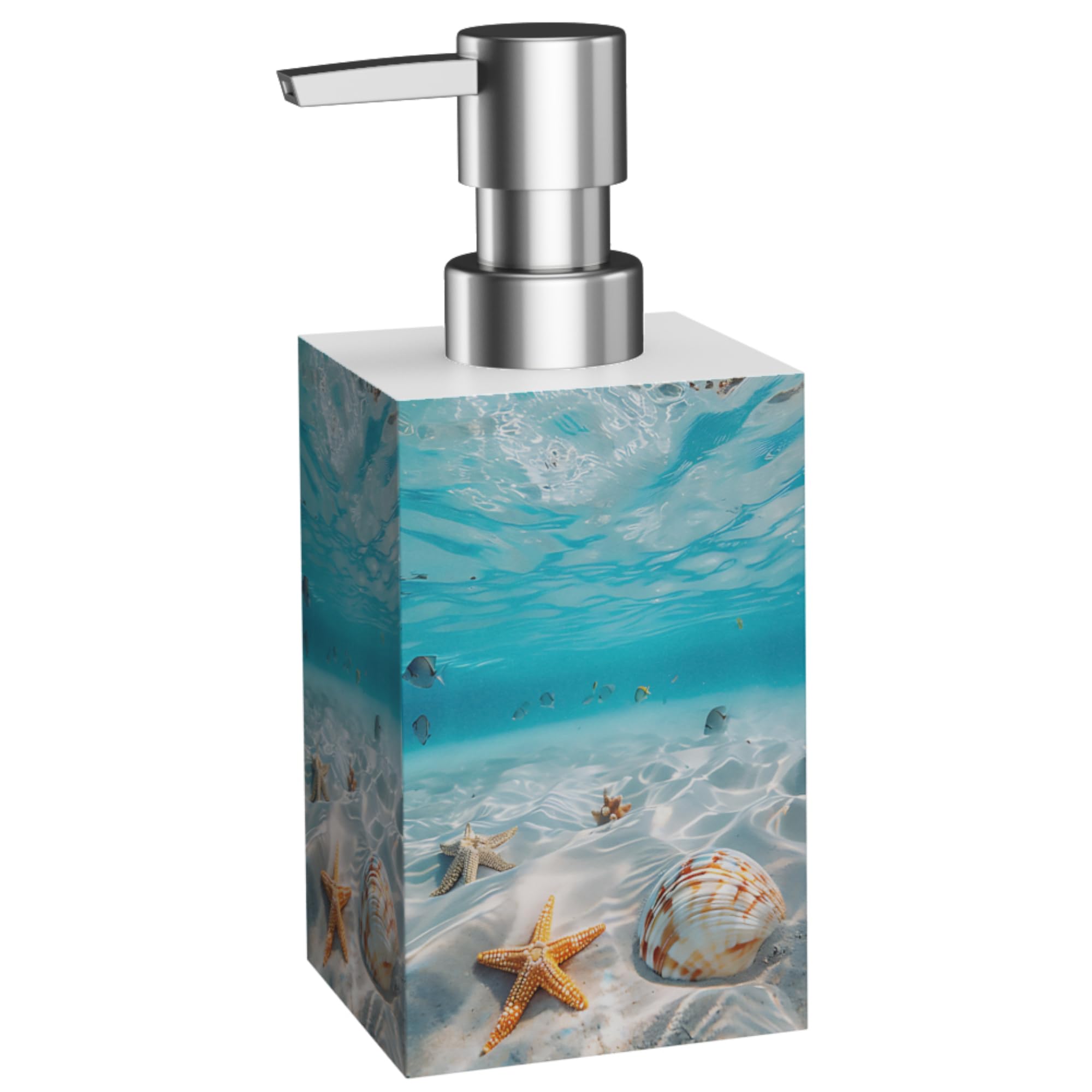Sanilo Set di accessori per il bagno, dispenser di sapone e scopino WC, materiale di alta qualita, che attira l'attenzione in ogni bagno (Waterworld)
