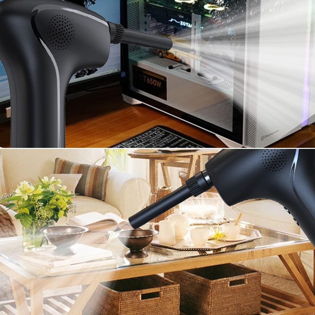 ハンドヘルドエアダスター6000mAhバッテリー45000R/分強風コードレスキーボードカー用ホームホーム小型コードレス髪の充電式ハ