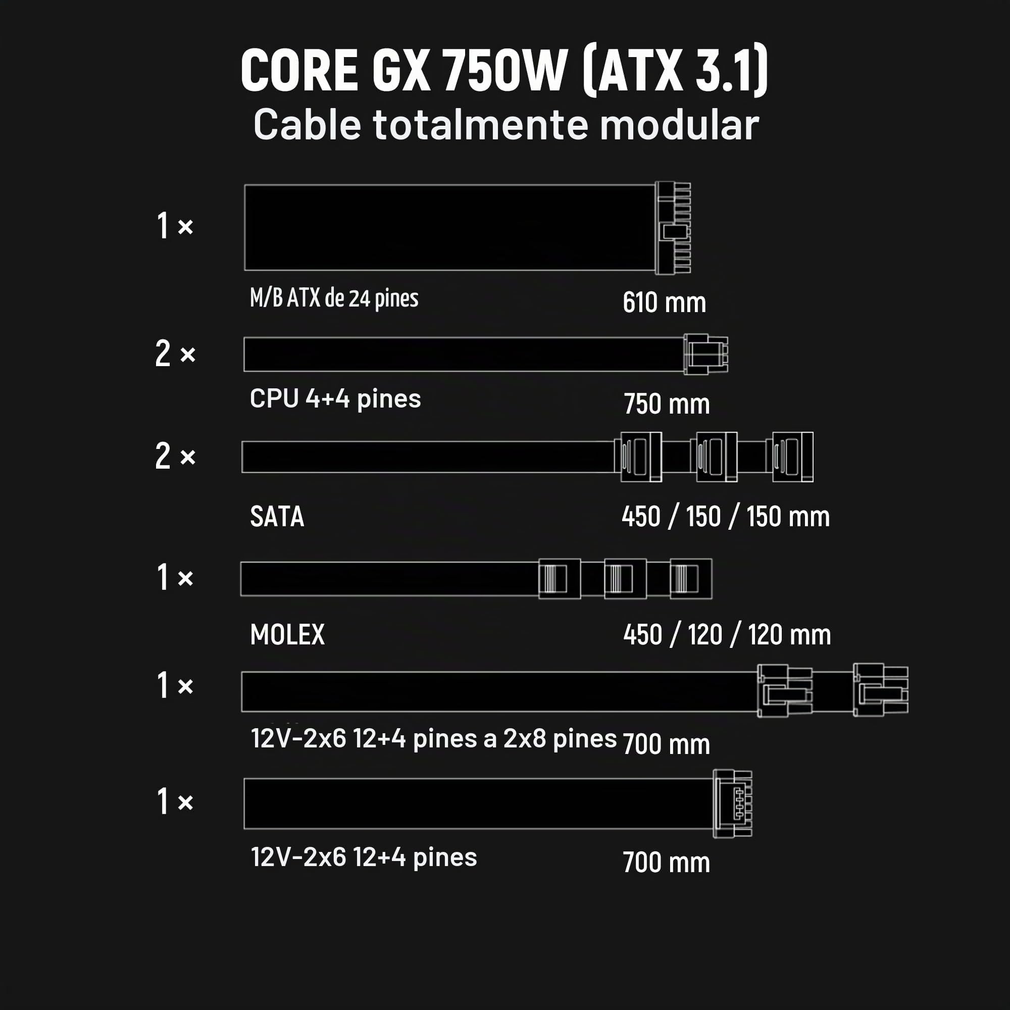 Seasonic SrP-Cgx751-A5a32sf Alimentatore Per Computer 750 W Atx Nero (seasonic Core Gx Atx 3.1 [srP-Cgx751-A5a32sf] 750w Psu, 120mm Fan, 80 Plus Gold
