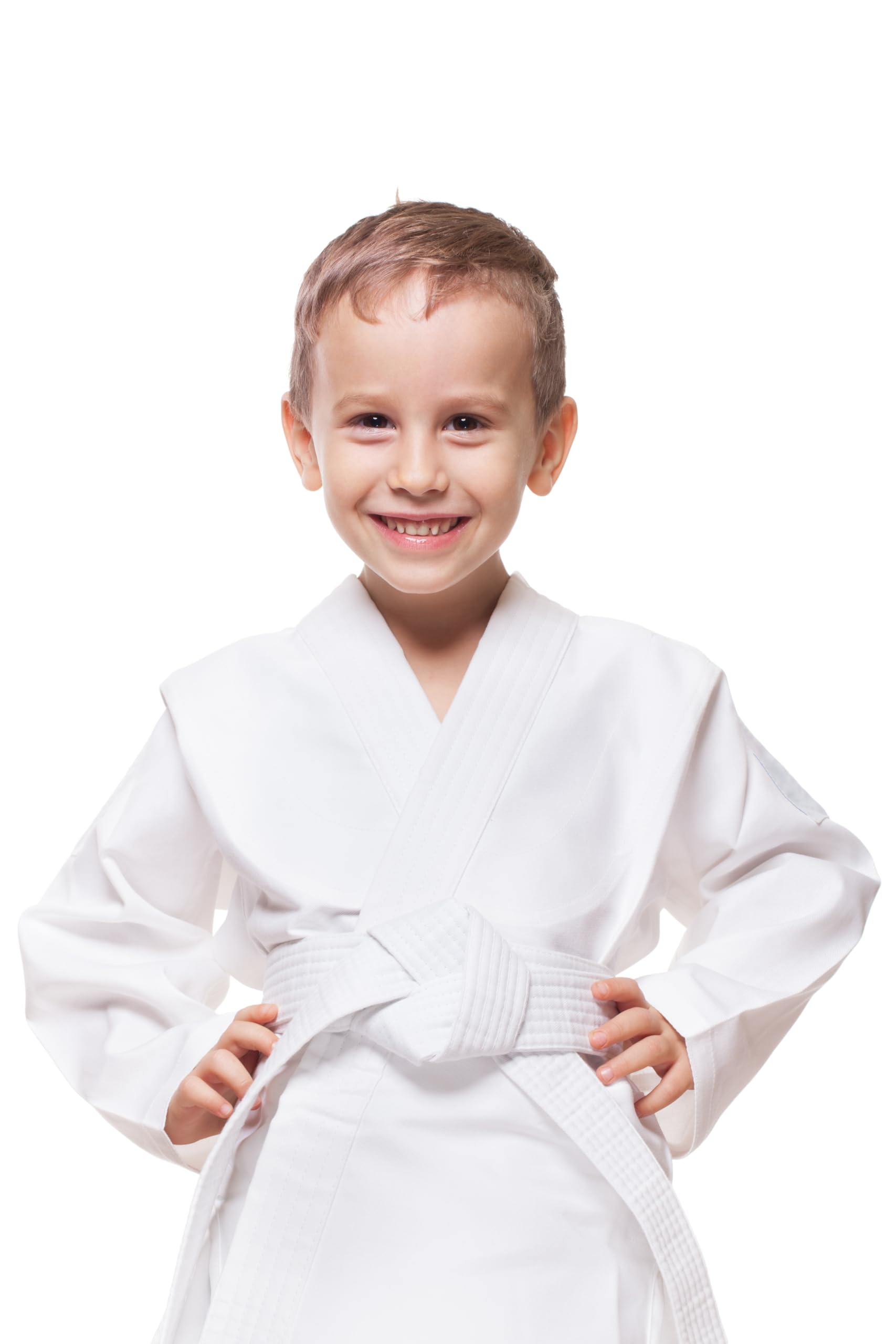Uniforme de karate para niños y niñas: nuestro juego de karate blanco para niños incluye pantalones de karate y un cinturón blanco.