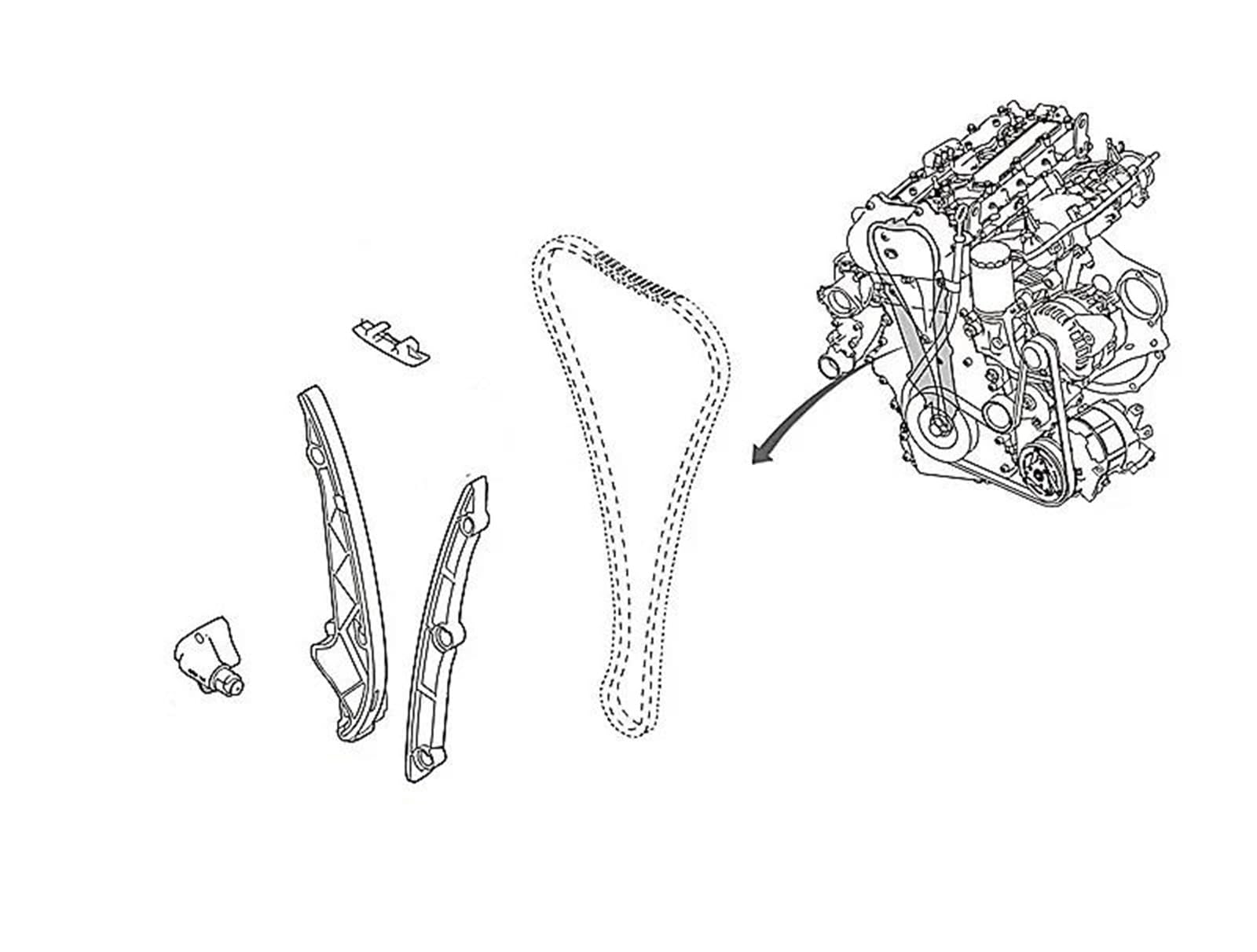 Kit Riparazione Fasatura Motore Adatto Per HAVAL H9 H4 H6 Per COUPE POER TANK 300 Benzina 4C20 2.0T Kit catena bilanciamento