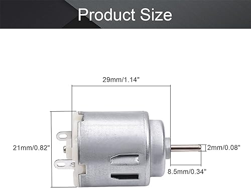 Miniatura 2 de Fielect 1 unids Motor DC 1.5-6V 5000-20000RPM Micro Motor Mini Motor Motor Eléctrico Eje Redondo para RC Barco DIY Avión Juguetes Modelo DIY Hobby