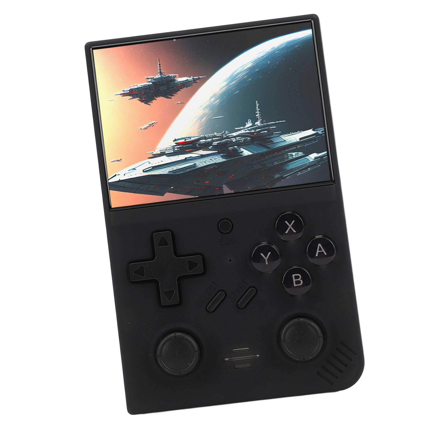 Przenośna Retro Ręczna Konsola do Gry, 640x480 3,5 Cala IPS Screen Odporna na Wideo Konsola do Gry 3000 MAh dla Wnętrza (BLACK)