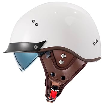 Amazon.com: VCOROS Half Helmet Motorcycle DOT Approved Open