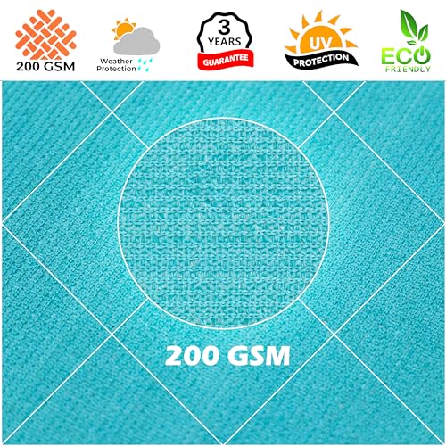Royal Shade 8' x 8' x 8' Turquoise Triangle Sun Shade Sail RS-SLT, 95% UV Blockage, 200GSM Commercial Standard Heavy Duty, Water & Air Permeable Canopy Mesh for Patio (We Make Custom Sizes) by Royal Shade - Image 8