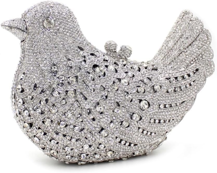 Rhinestone Bird Clutch Purse Women's Full Crystal Evening Bag for Wedding Party Handbag
