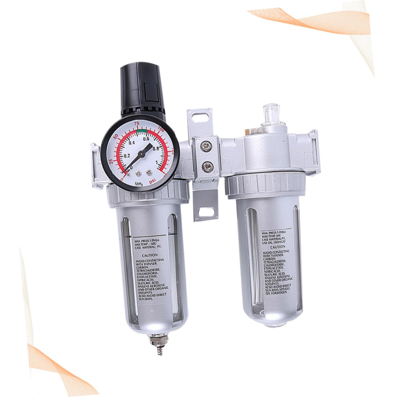 Homoyoyo Regolatore Del Compressore d Aria Separatore Olio-acqua Filtro Regolatore Scarico Automatico Per Utensili Pneumatici e Installazione Gas