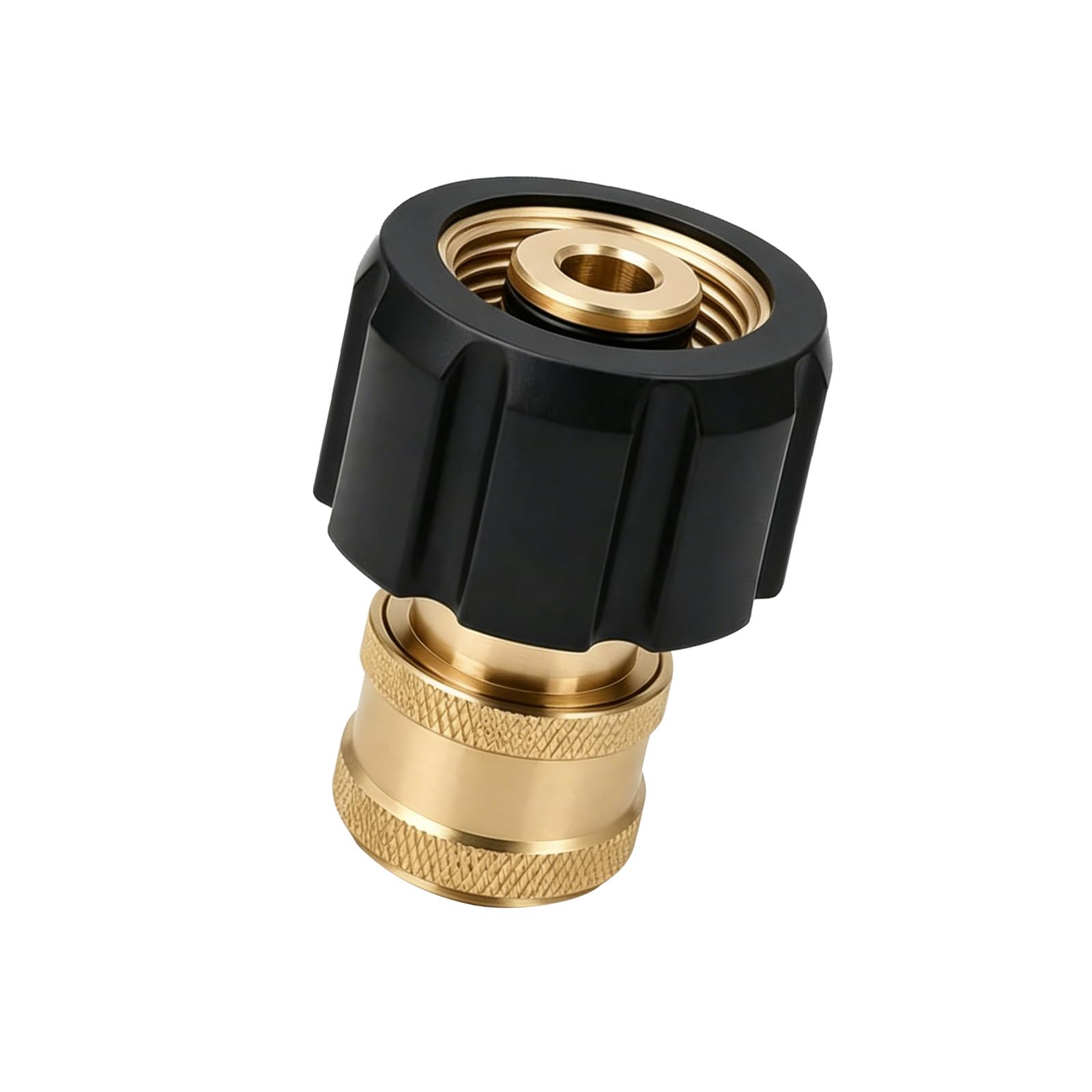 Pressure Washer Adaptor M22 Female to 1/4 Inch Quick Connect, 14mm Brass Female to Female Hose Coupler for Power Washer Gun & Foam Cannon