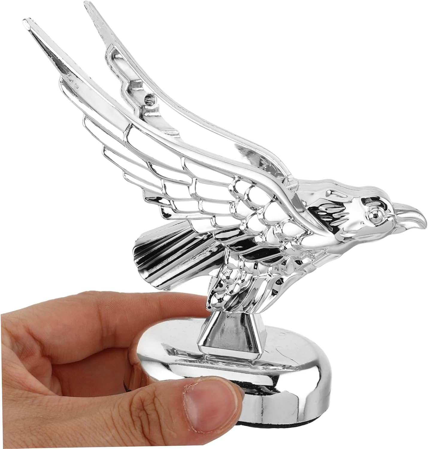Unomor Vintage Eagle Car Hood Ornament Durable Metal Engine Decoration for Trucks Installation Lifelike Design for All Vehicle Models