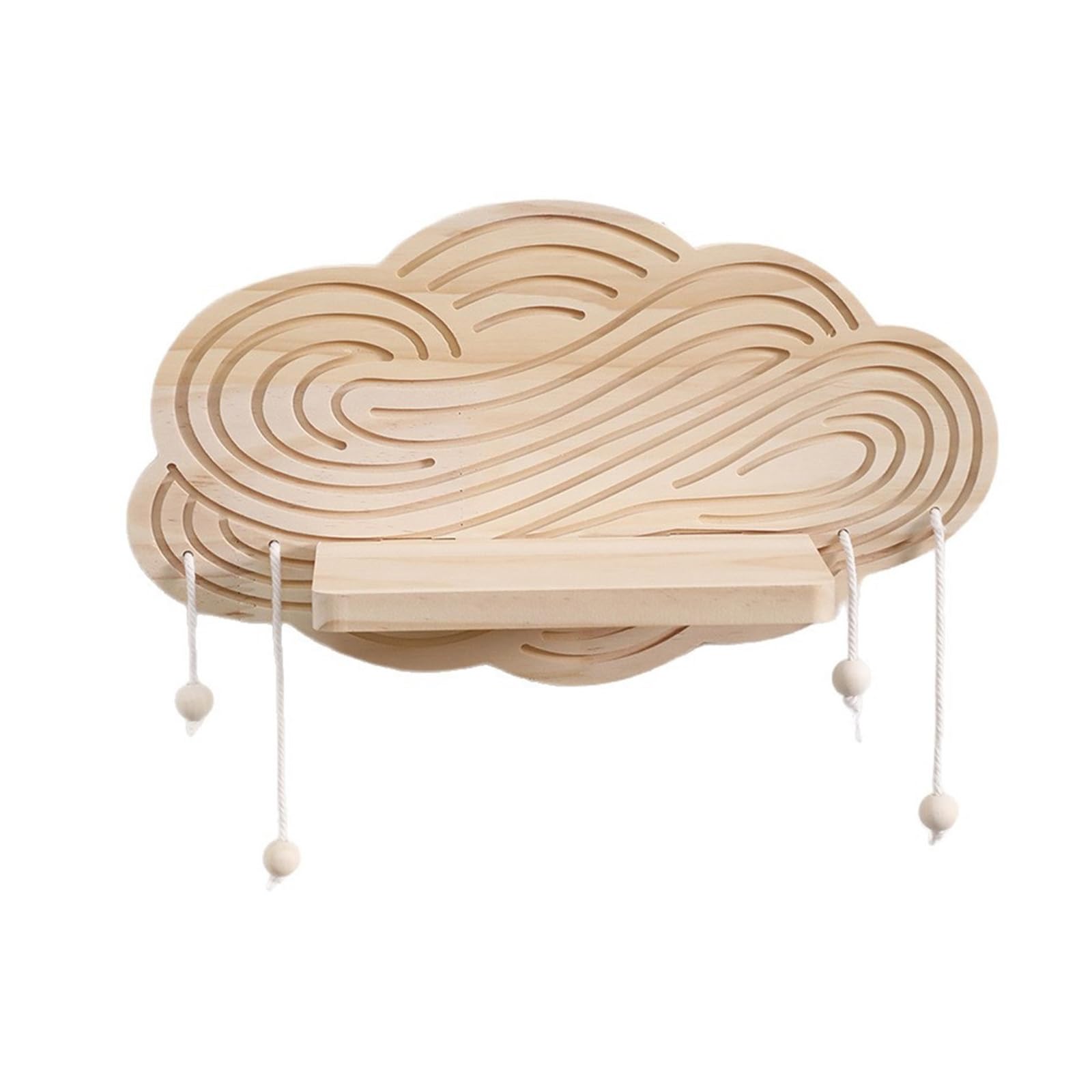 NVOQILIN Cloud Shape Wall Shelf Rustics Wood Floating Shelves Wall Mounted, Small Plant Display Shelving for Living Room, Bedroom Wood Storage Shelves