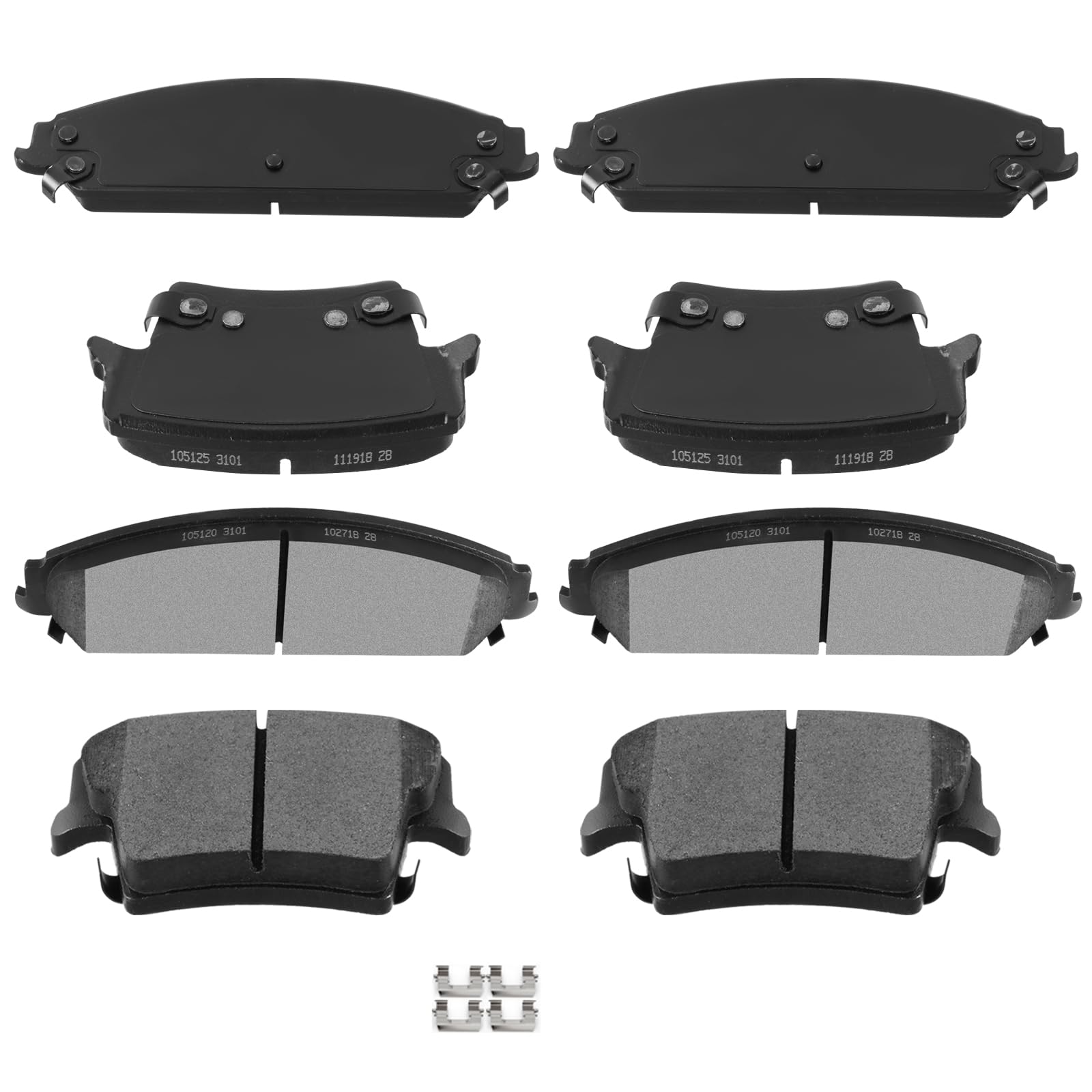 AUTOMUTO D1058 D1057 Ceramic Brake Pads Set For Dodge For Charger 2006-2019