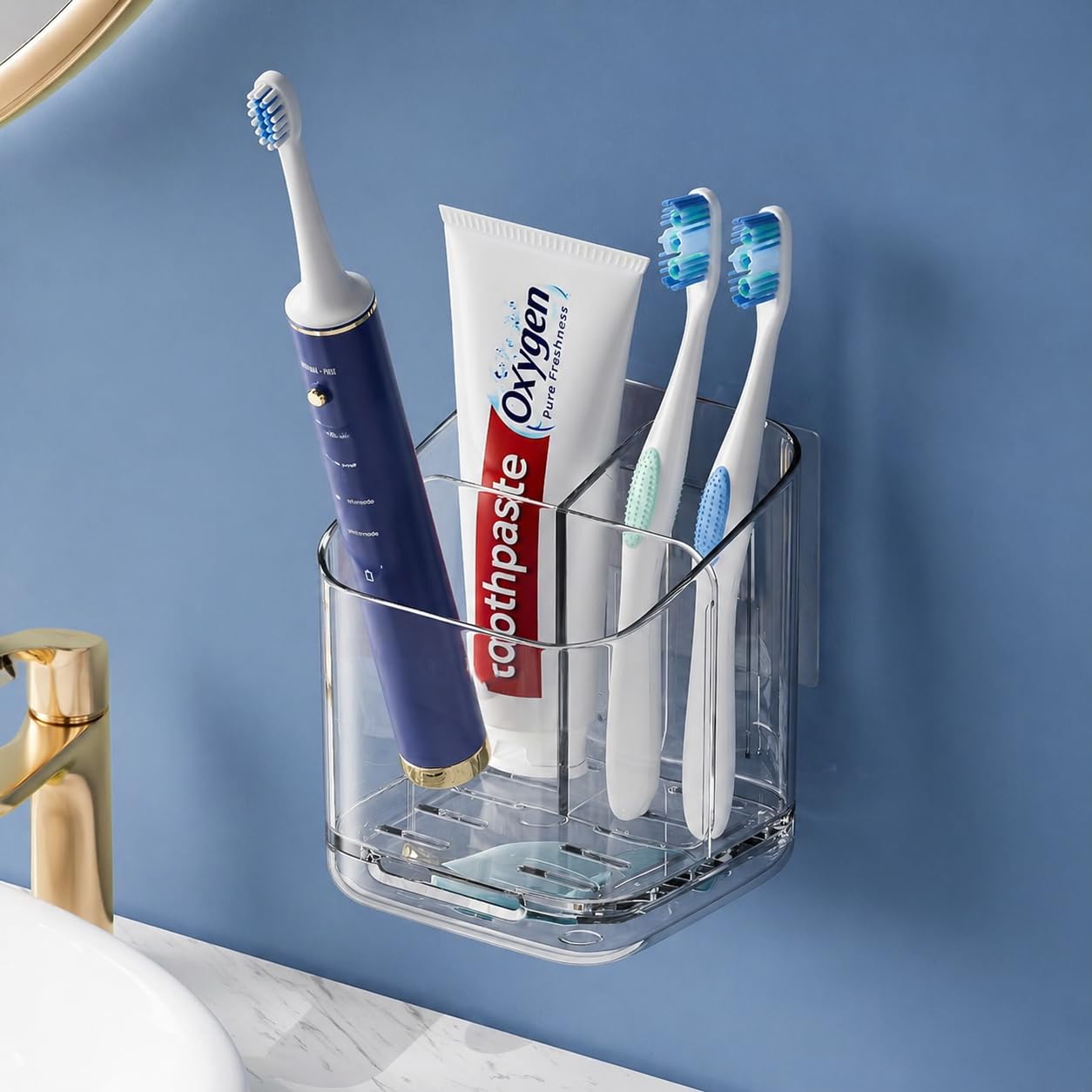 porte-brosse à dents mural sans perçage