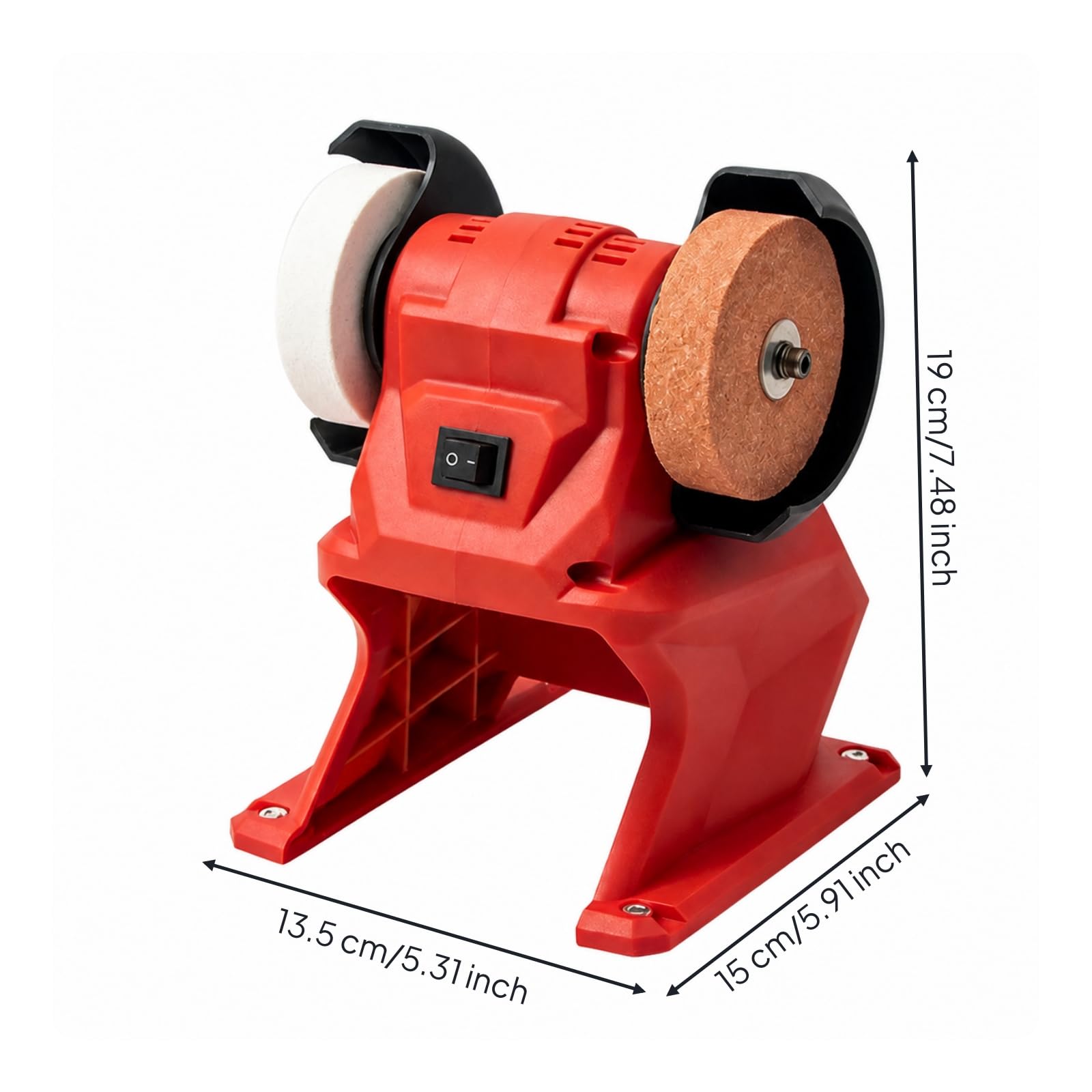 Mini Smerigliatrice da Banco Sicura, Rosso, style to 2