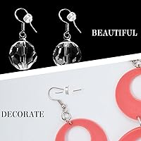 Vista 6 de EXCEART 100 piezas de aretes de silicona con forma de corazón, repuesto en forma de corazón, tapón trasero de goma para aretes