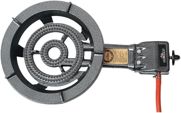 Miniatura 3 de COOKAMP Quemador de propano con 28000 BTU, estufa de camping de baja presión con regulador y manguera, estufa de gas portátil para acampar al aire