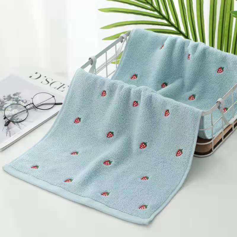 4 Pack Strawberry Cute Hand Towels for Women Girls Soft Cotton Decorative Towels for Bathroom-14 x 30 Inches (4 Colors Strawberry) - Image 9