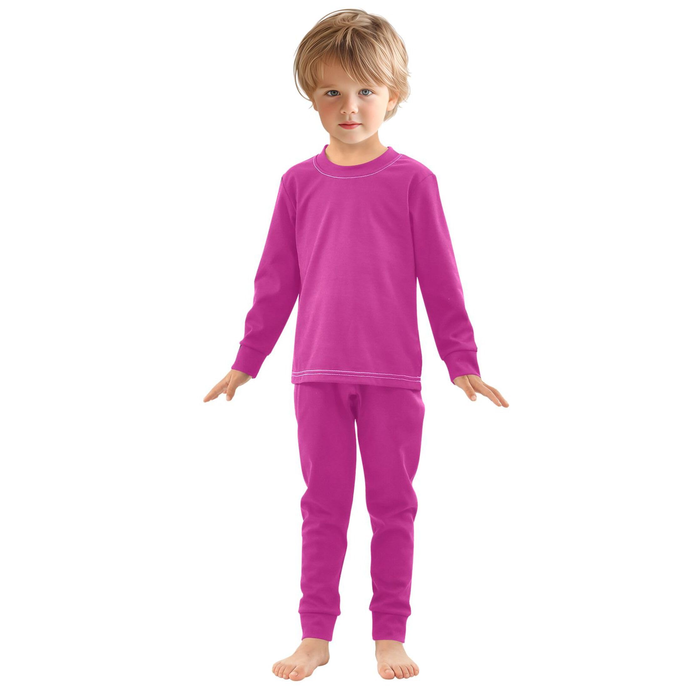 Medium Violet Red Long Sleeve Pajamas Set Sleepwear Jammies 2pcs Set Pjs Medium Violet Red