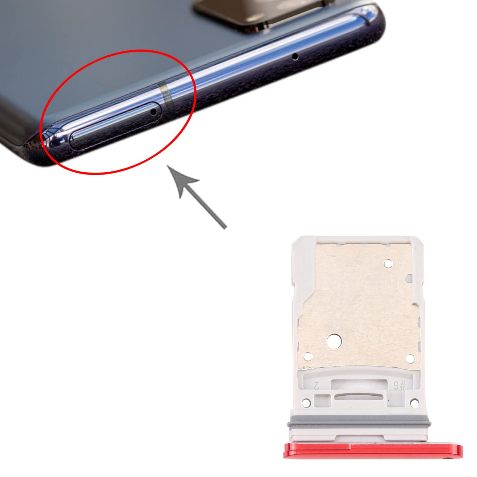 for Samsung Galaxy S20 FE 5G SM-G781B SIM Card Tray + Micro SD