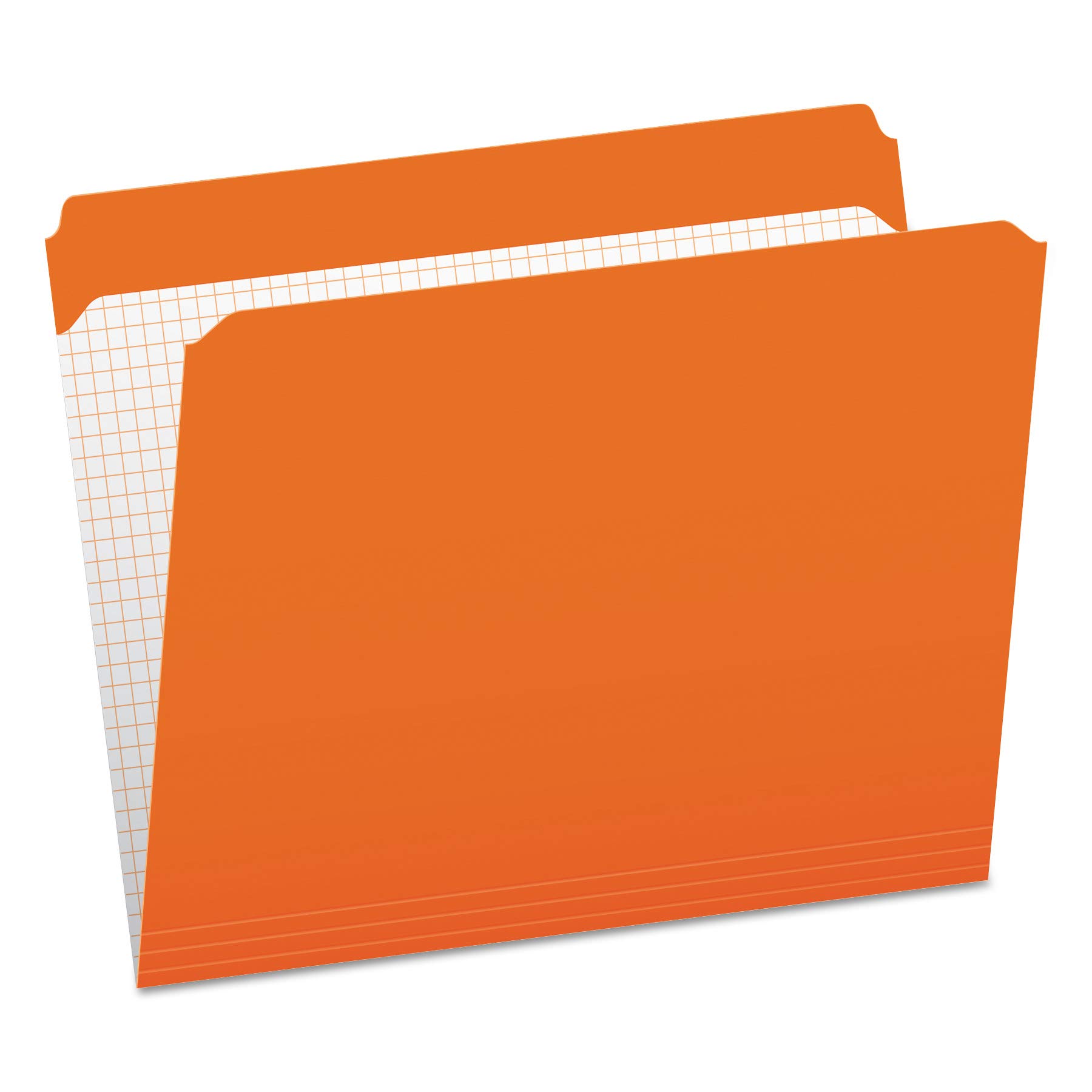 Pendaflex amp;reg; Due strati, Cartelle di file rinforzate, Taglio dritto, Scheda superiore, Lettera, Arancione, 100/Bx