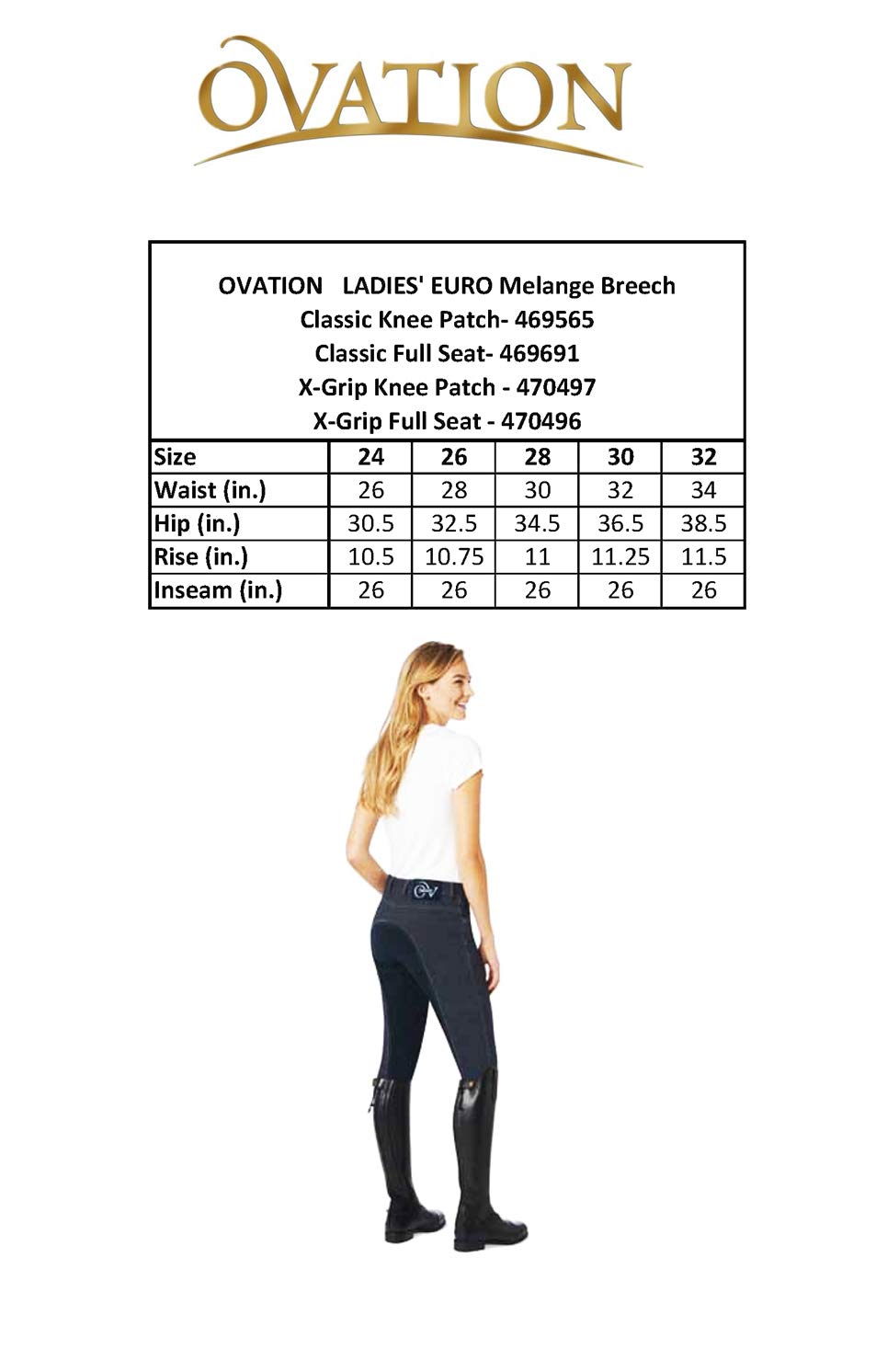 Ovation Euro Melange - Pantaloni da donna in cotone, Earthen, 26 Regular