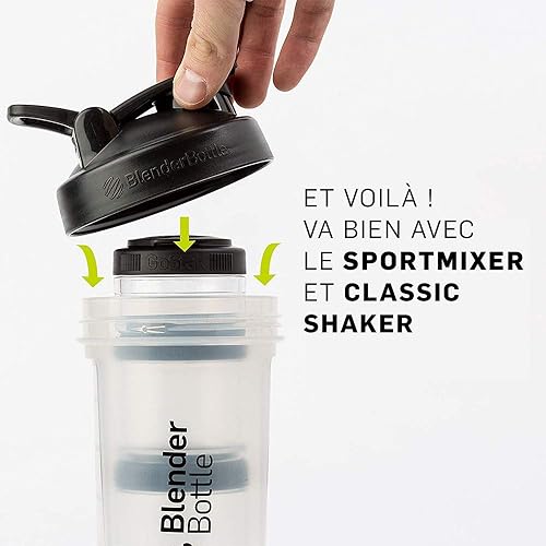 Miniatura 4 de BlenderBottle GoStak 5,07 oz Paquete de 2 Color Rosa, 40cc Paquete de 4, Negro