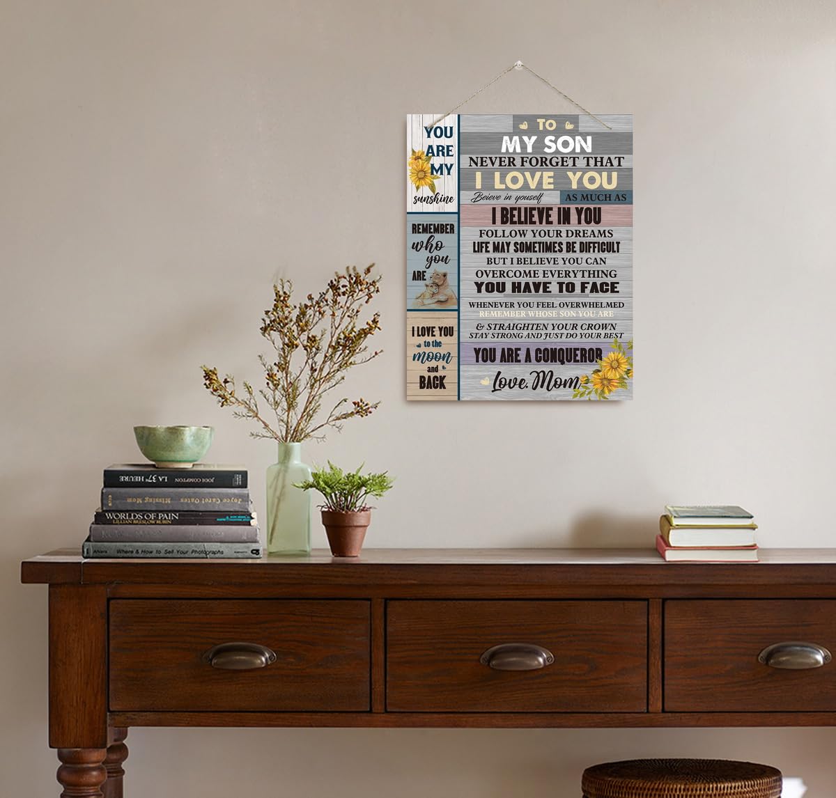 Inspirational Son Gift - Wood Wall Decor -4