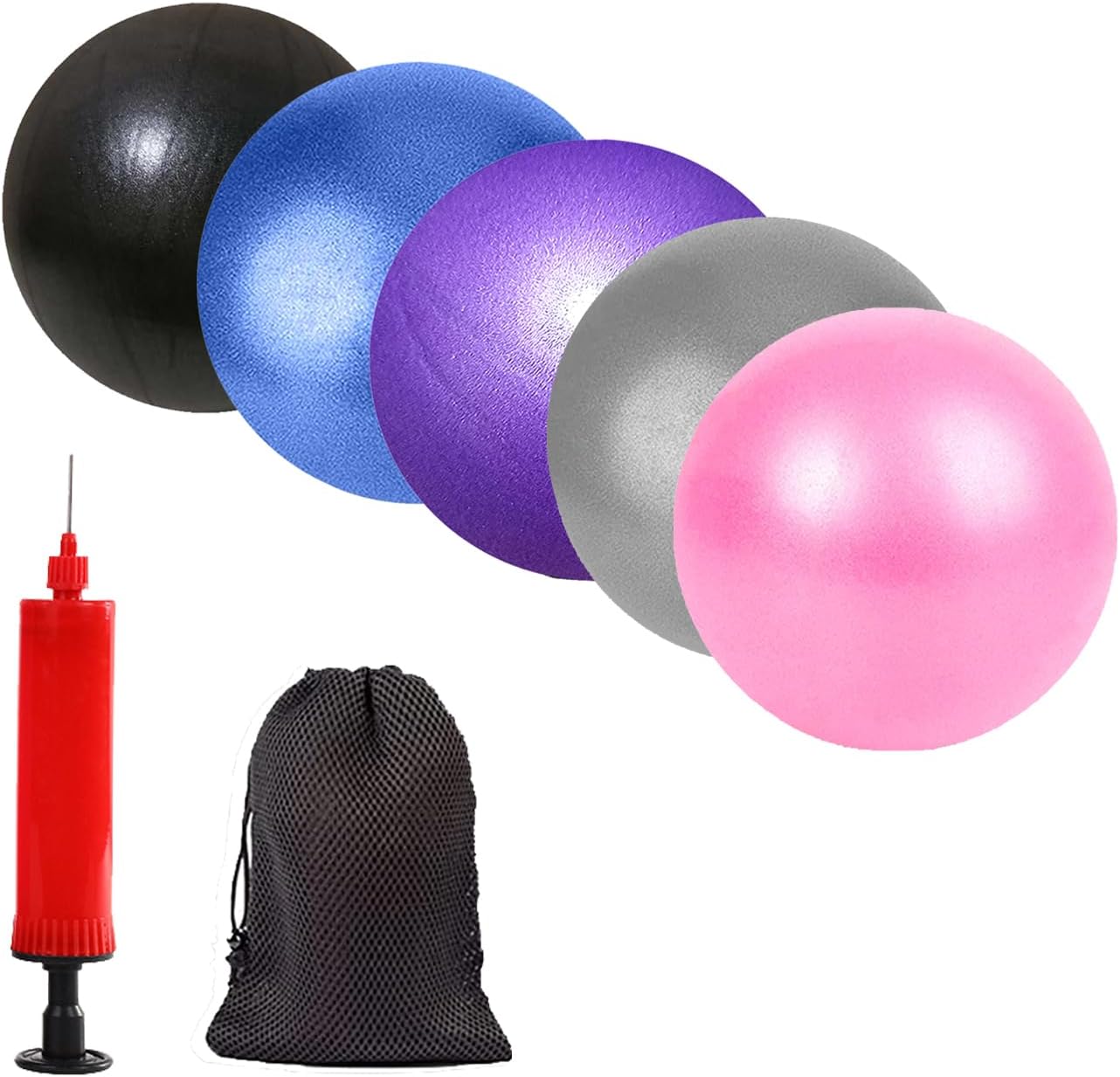 Mini pelota de yoga de ejercicio de pilates, pelota de yoga inflable pequeña de 6 pulgadas, equipo de entrenamiento básico y terapia física, con