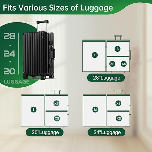 Miniatura 3 de BRODI Paquete combinado de 18 bolsas de vacío de viaje con bomba, ahorro de espacio y artículos esenciales de viaje, bolsas de sellado al vacío para