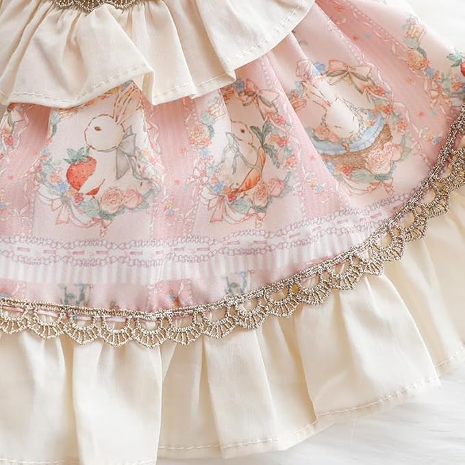 Vestido de Princesa Lolita para Perro Pequeño con Lazos y Capucha miniatura 4