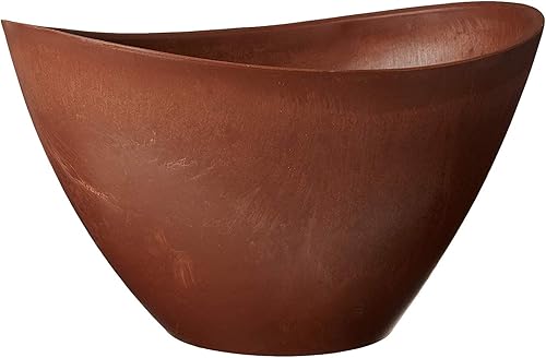 Arcadia Garden Products PSW YB41TC - Maceta Swoop, 16 x 12 x 9 pulgadas, color terracota