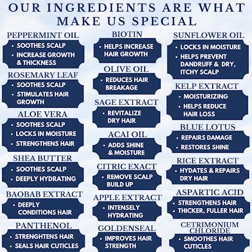 Hair Conditioner For Damaged Dry Hair - Organic Aloe Vera And Peppermint Oil Conditioner For Fine, Curly Or Frizzy Hair - Deep Moisturizing Conditioner For Color Treated Hair, Dry Scalp, Split Ends #TOP4