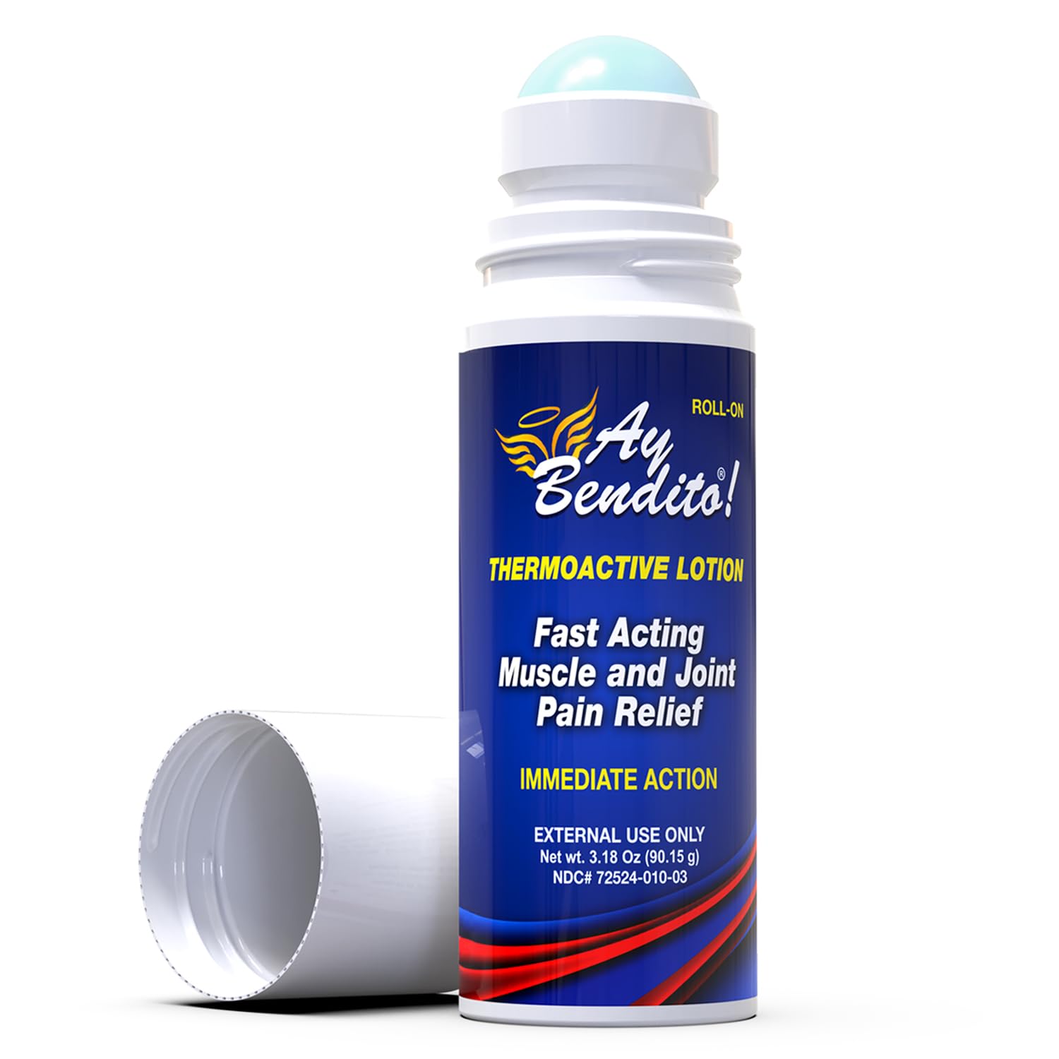 Ay Bendito! Thermoactive Lotion for Faster Pain Relief on Joints and Muscle Function - 3.18 oz Roll-on