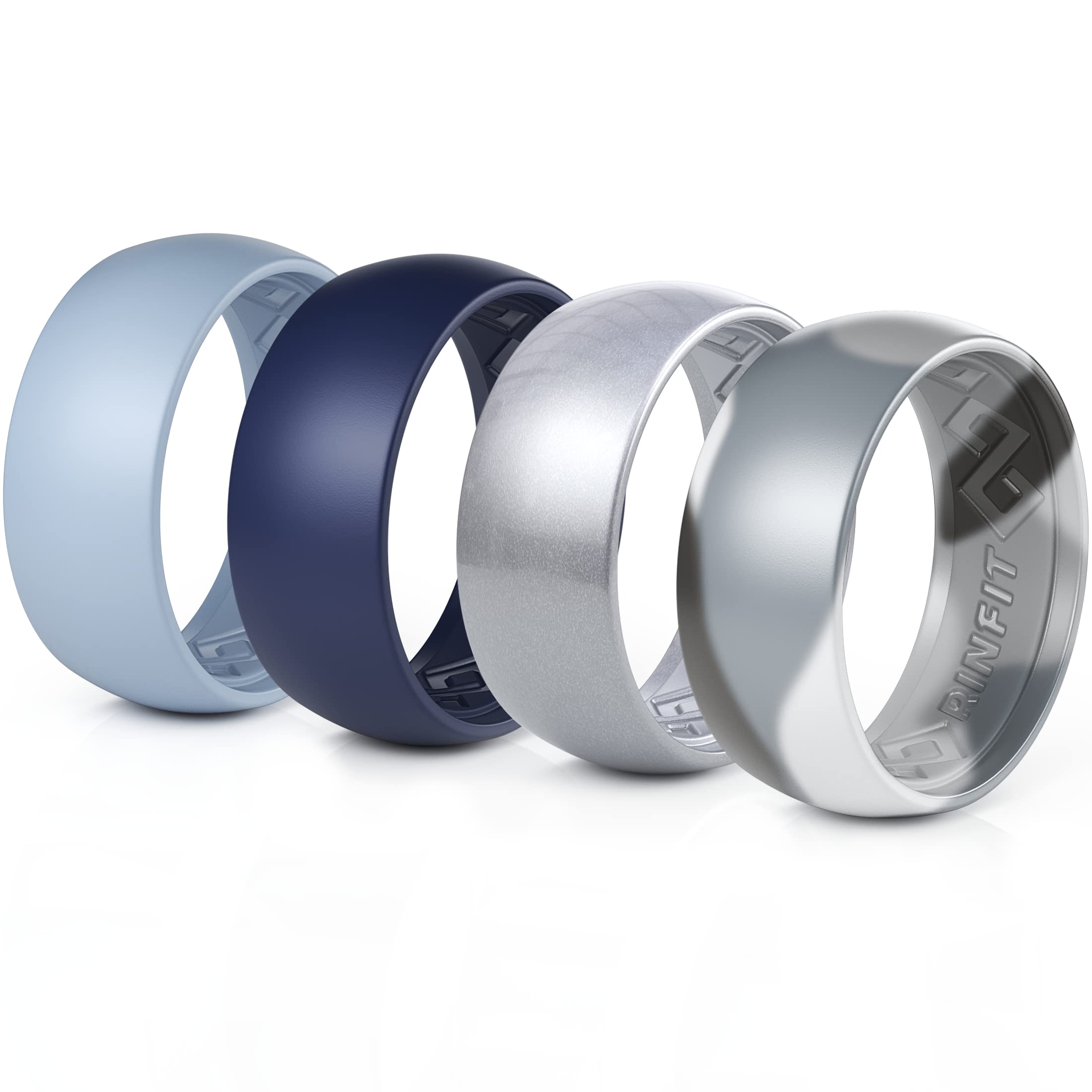 RinfitSilicone Rings for Men Mens Silicone Wedding Bands Step Edge,  Flexible Rubber Wedding Rings for Men Rubber Rings Men for Sports  Workout