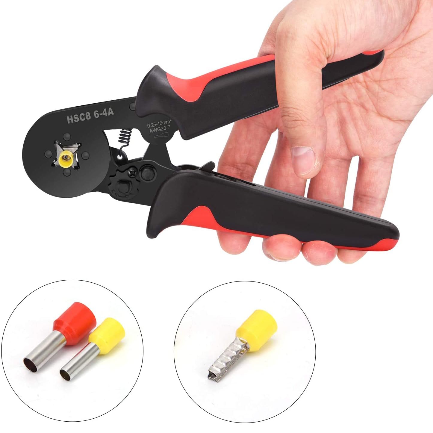Wire Ferrules Terminals Kit Ferrule Crimping Tool Kit Assortment Wire Crimp Pin Terminal Connector Wire Ends Terminals (6-4 and 1640PCS Kit)