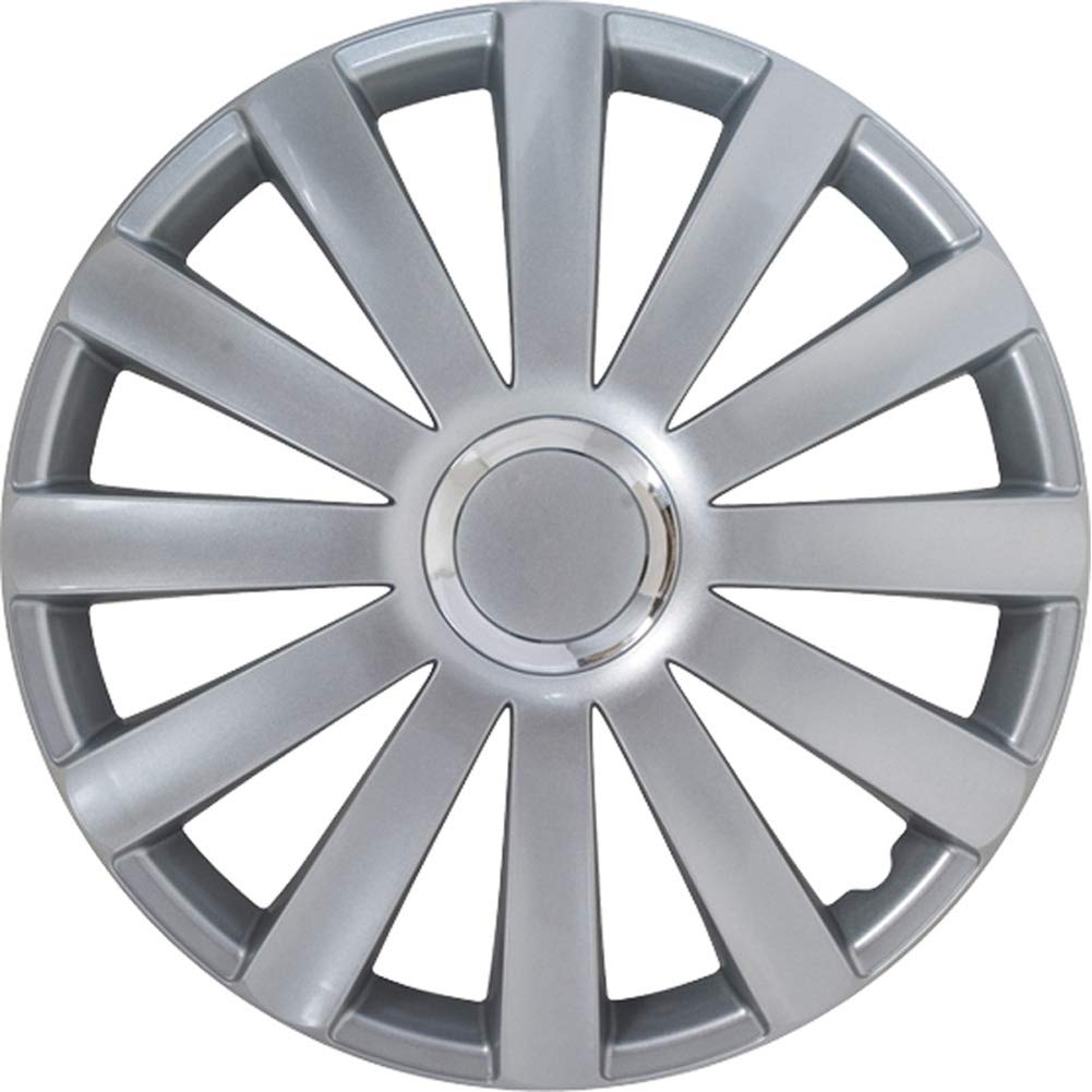 AutoStyle Set of 4 wheel covers Spyder 15-inch silver + chrome ring