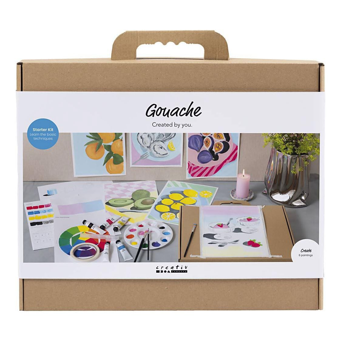 Creativ Company Zestaw do robienia świec DIY wosk sojowy terakota róże