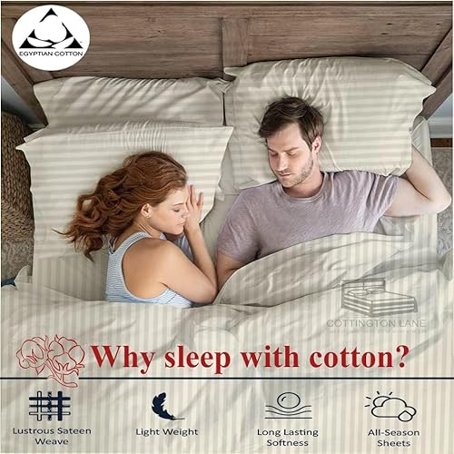 Miniatura 6 de Juego de sábanas divididas tamaño King para cama ajustable, sábanas de algodón tamaño King divididas de 12 pulgadas, juego de sábanas de algodón