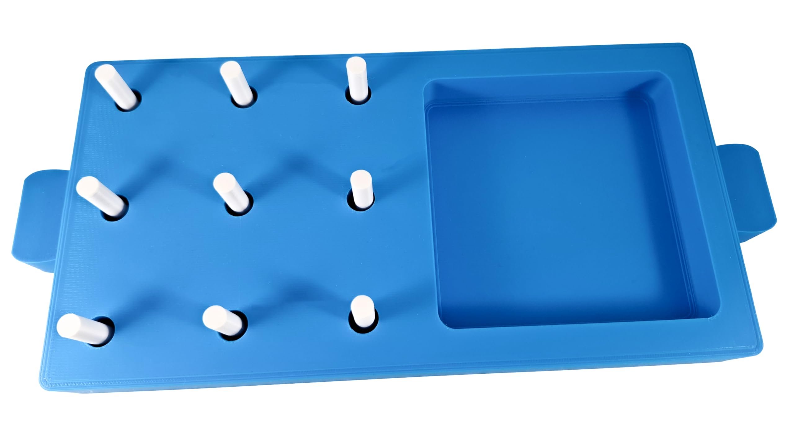 Zrównoważona plastikowa deska 9-pinowa do terapii zajęciowej, zestaw testowy do testowania nine hole peg test (9HPT) do poprawy zręczności palców, test umiejętności