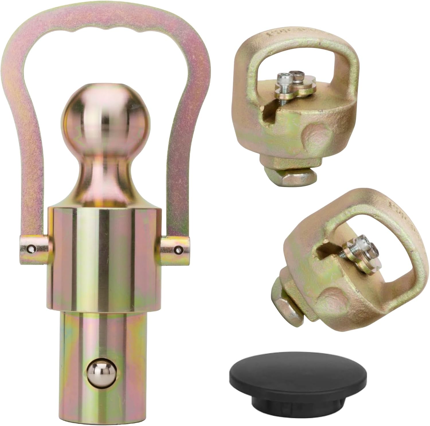 GNXA2062 Puck System Gooseneck Hitch Ball Kit, 30,000 lbs GTW / 7,500 lbs VTW, Compatible with Dodge RAM 2500/3500 Trucks, 2-5/16-Inch Ball with 2 Safety Chain Kit