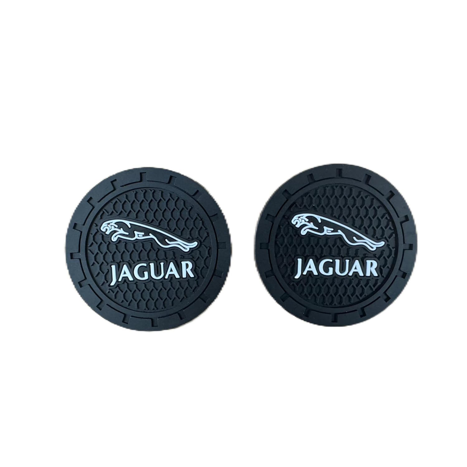 Car Cup Coasters for Jaguar XE XF XJ XK X-Type F-PACE F-Type Accessories,Recessed Silicone Anti Slip Cup Holder Coaster Interior Accessories 2.75in 2Pack