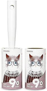 RIKMSS Lint Rollers for Pet Hair Extra Sticky, Pet Hair Remover, Cat & Dog Hair Remover（180 Sheets） Lint Remover for Cloth...