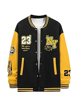 『OY/オーワイ』ETHNIC VARSITY JACKET SOLY HUX Men's Graphic Varsity Jacket Color Block Letter