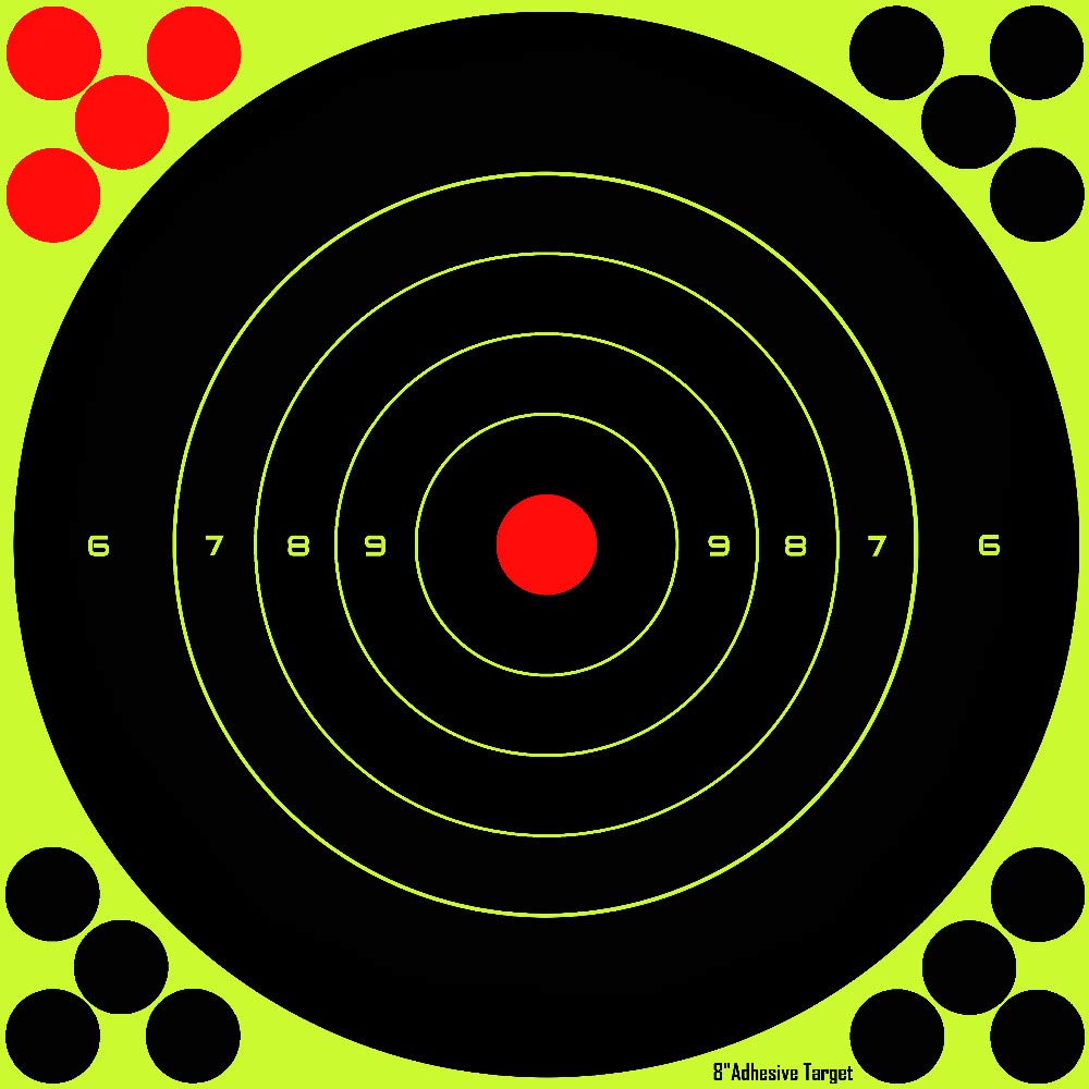 20,3cm / 8 Zoll Splatter Targets/Schüsse platzen hellgelb/Einschusserkennung auf Langer Distanz