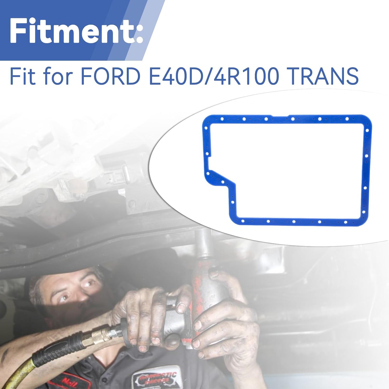 Transmission Oil Pan Gasket fit for Ford E40D/4R100 Trans Replace 93105 | Reinforced Steel Structural Skeleton